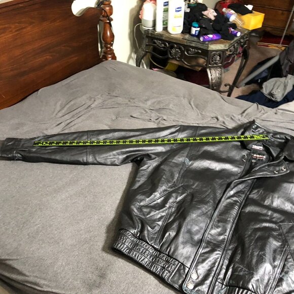 Wilsons Men Leather Bomber Jacket Size XXLT Black Thinsulate Full Zip Moto Biker - Picture 9 of 16